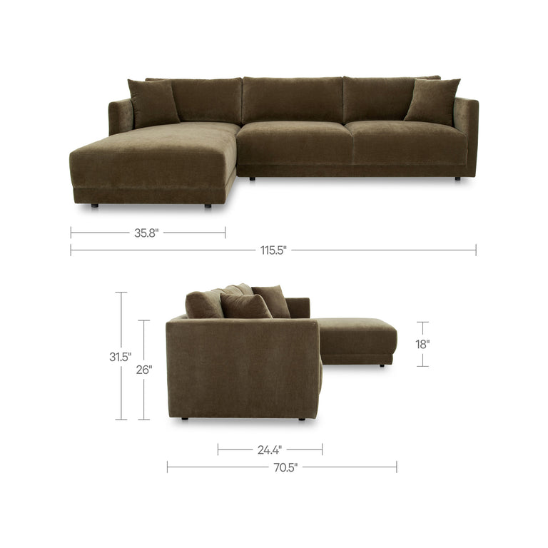 BRYN SECTIONAL CAMEL LEFT