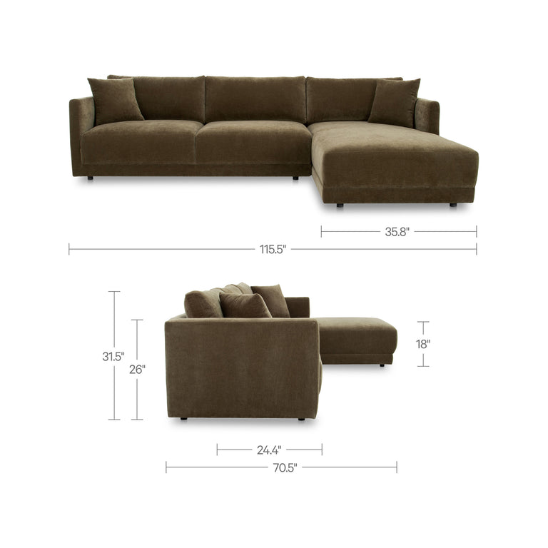 BRYN SECTIONAL CAMEL LEFT