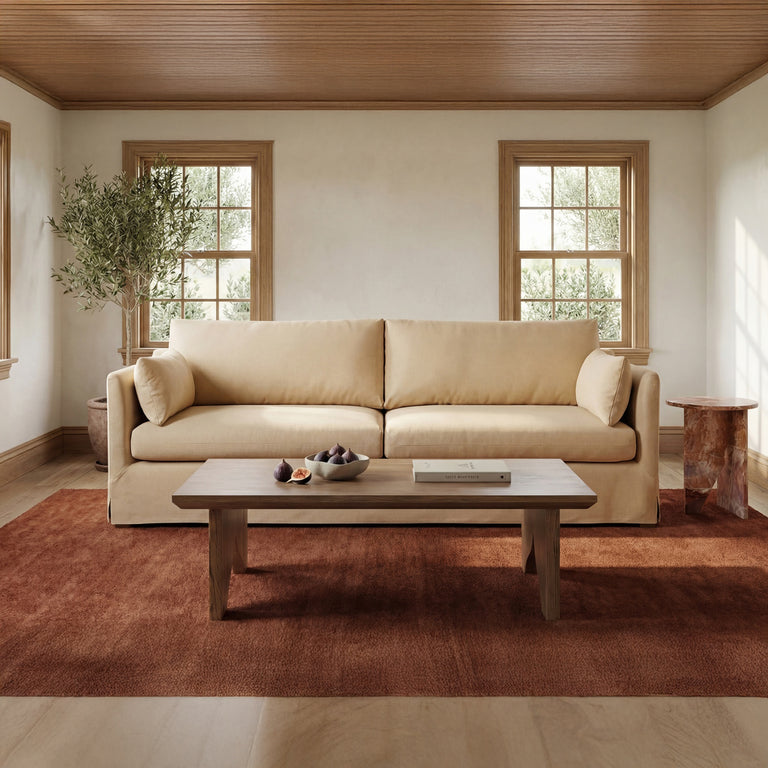 SHEA SOFA DARK BROWN