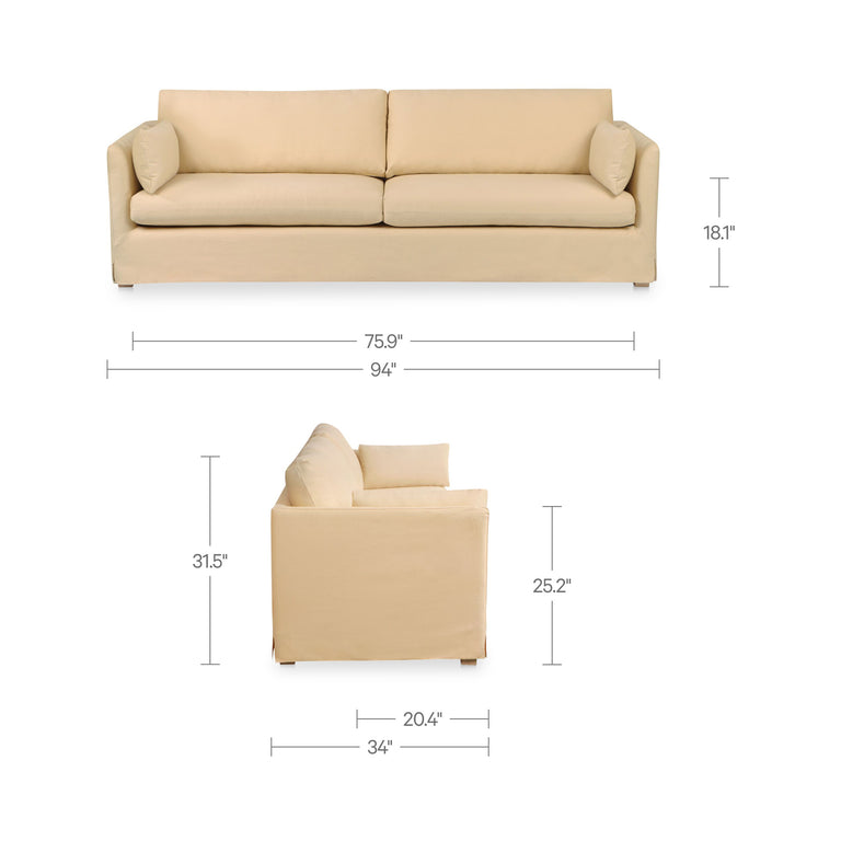 SHEA SOFA DARK BROWN