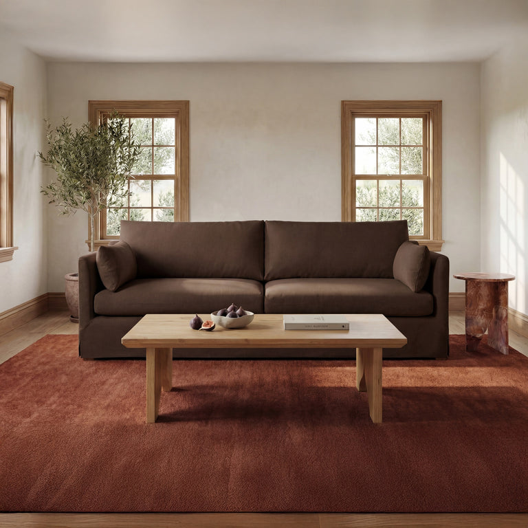 SHEA SOFA DARK BROWN