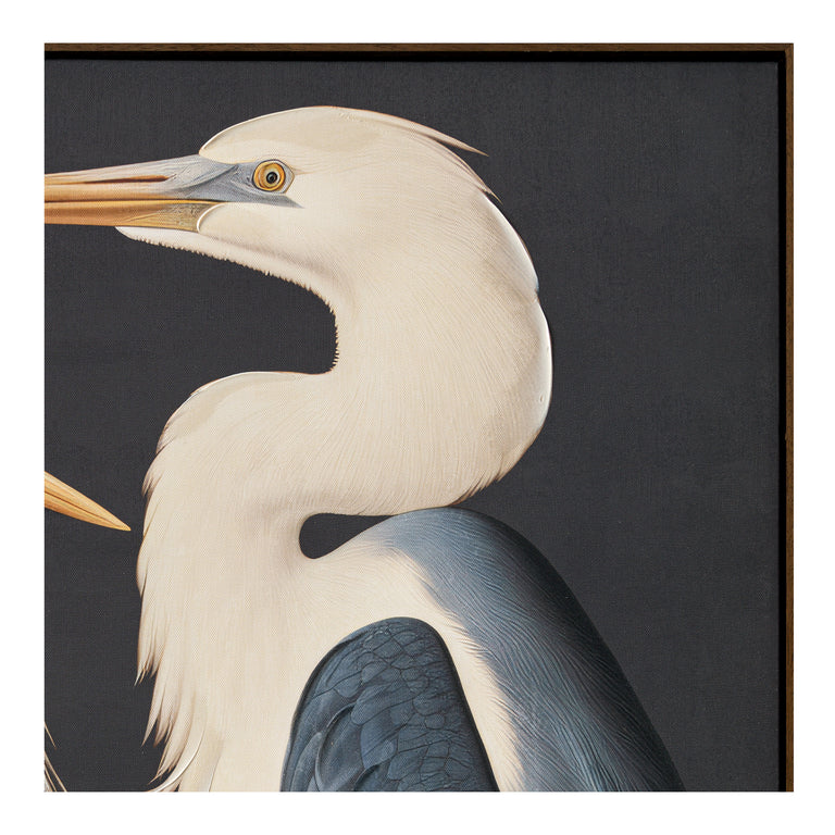 TWO CRANES FRAMED PAINTING