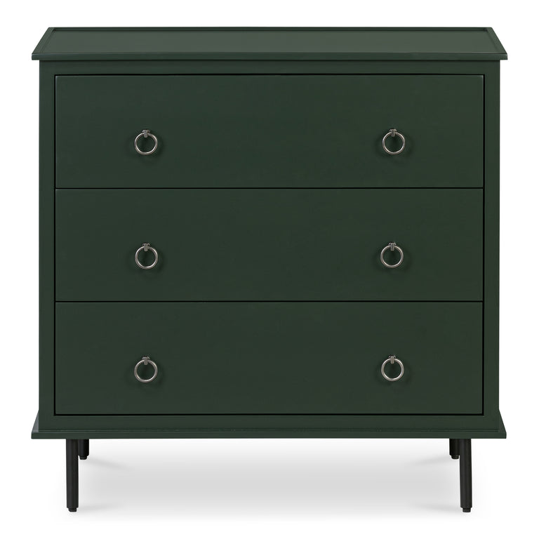 REAGAN 3 DRAWER NIGHTSTAND DEEP GREEN