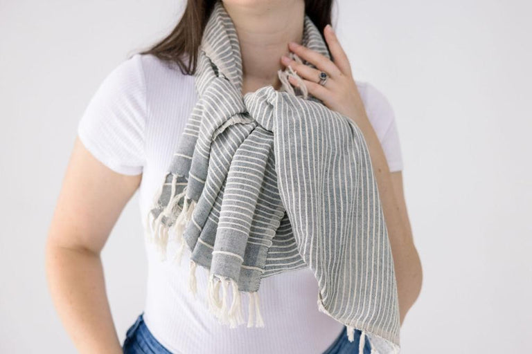 JUDITH HANDWOVEN ETHIOPIAN COTTON SHAWL | APPAREL