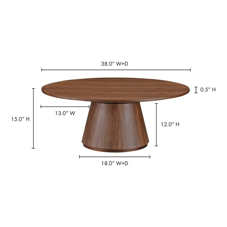 OTAGO COFFEE TABLE WALNUT BROWN