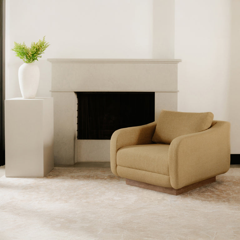 KEANE LOUNGE CHAIR OCHRE