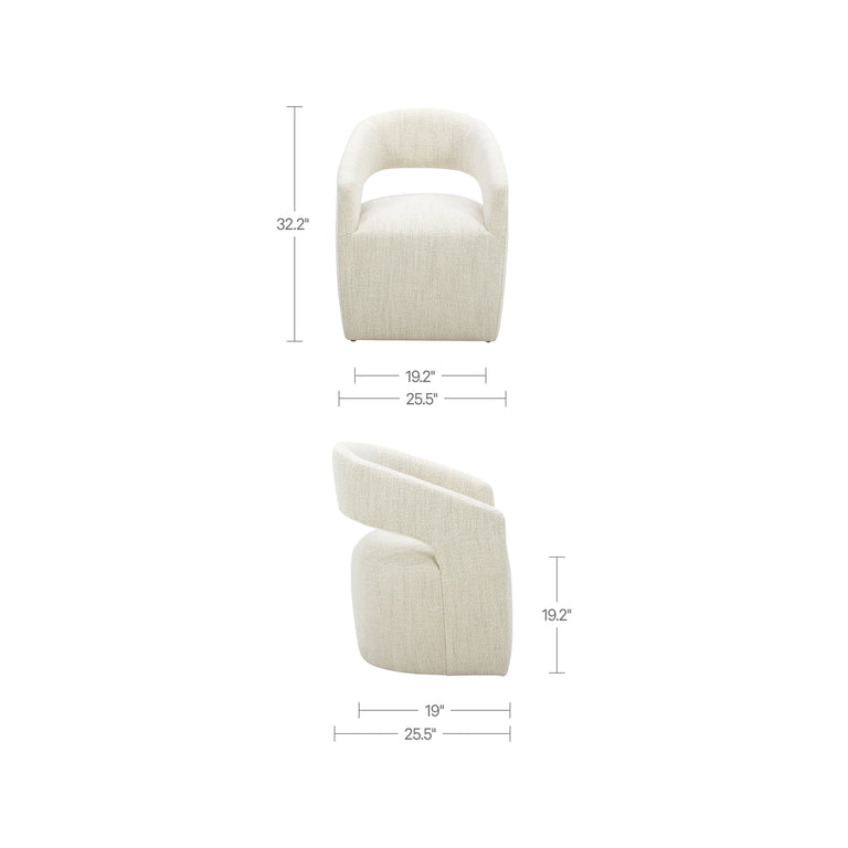 BARROW ROLLING DINING CHAIR AMBER GLOW