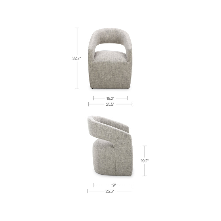 BARROW ROLLING DINING CHAIR AMBER GLOW