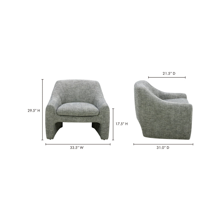 KENZIE ACCENT CHAIR SLATED MOSS
