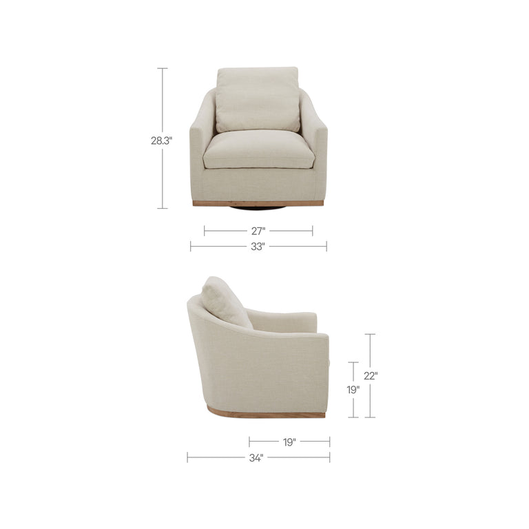 LINDEN SWIVEL CHAIR SOFT BEIGE