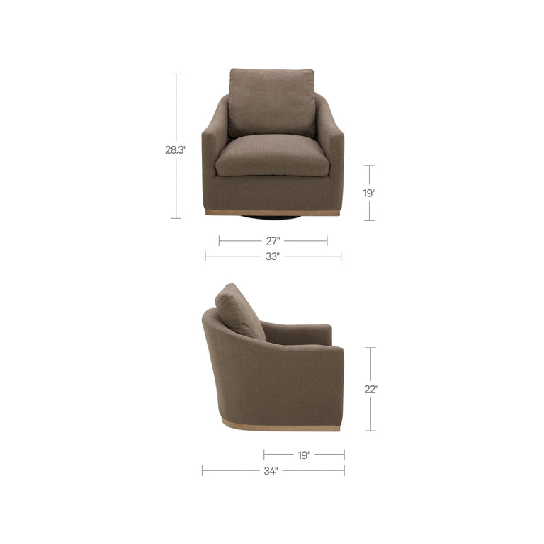 LINDEN SWIVEL CHAIR SOFT BEIGE