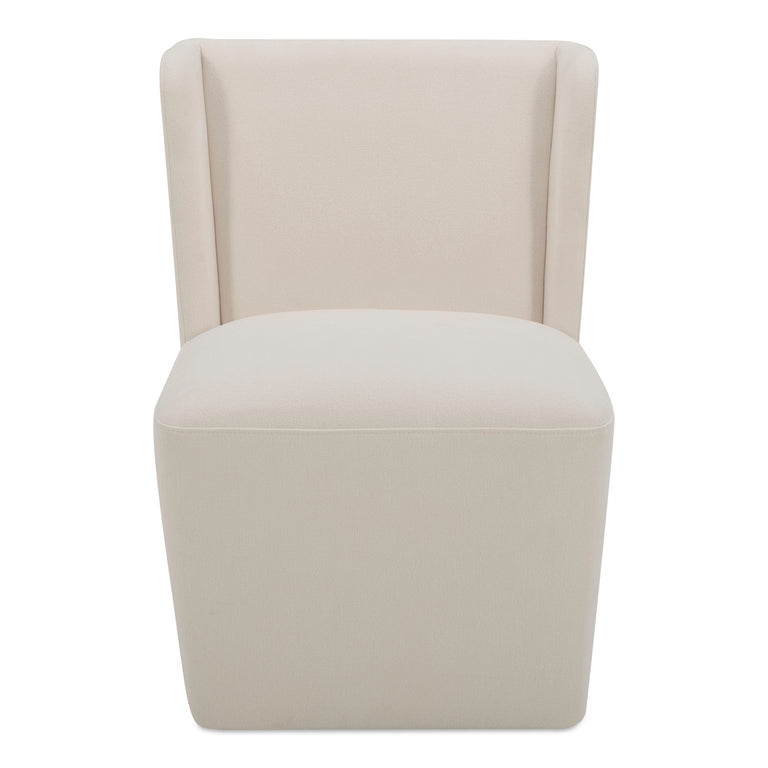CORMAC ROLLING DINING CHAIR CREAM