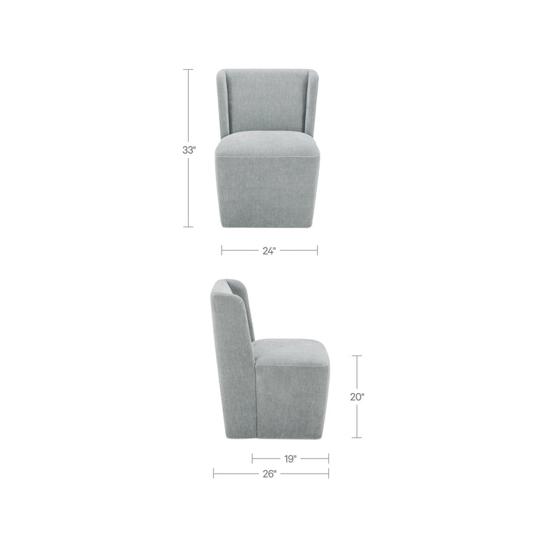 CORMAC ROLLING DINING CHAIR CREAM