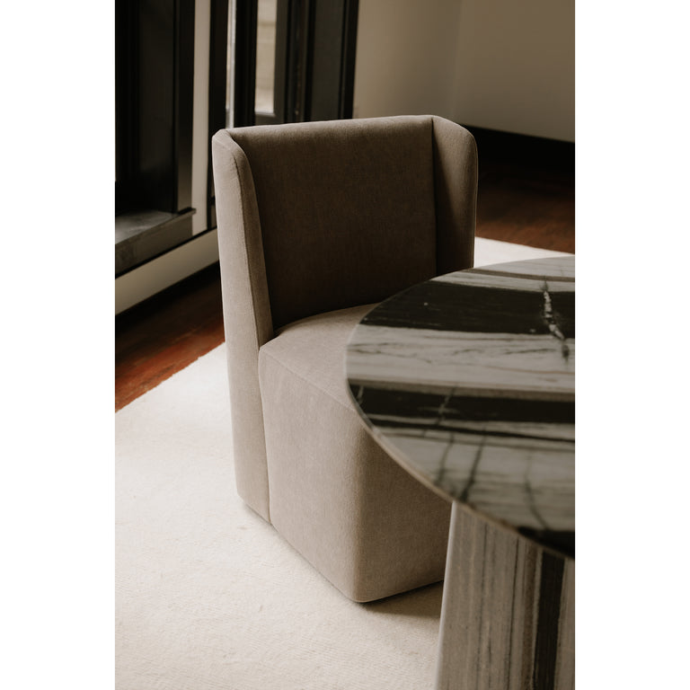 CORMAC ROLLING DINING CHAIR CREAM