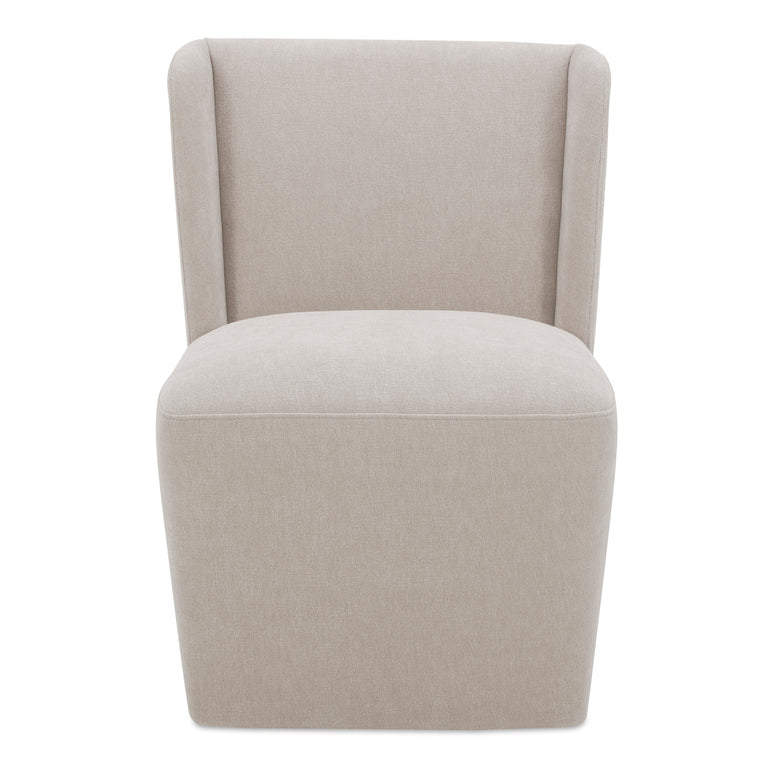 CORMAC ROLLING DINING CHAIR CREAM
