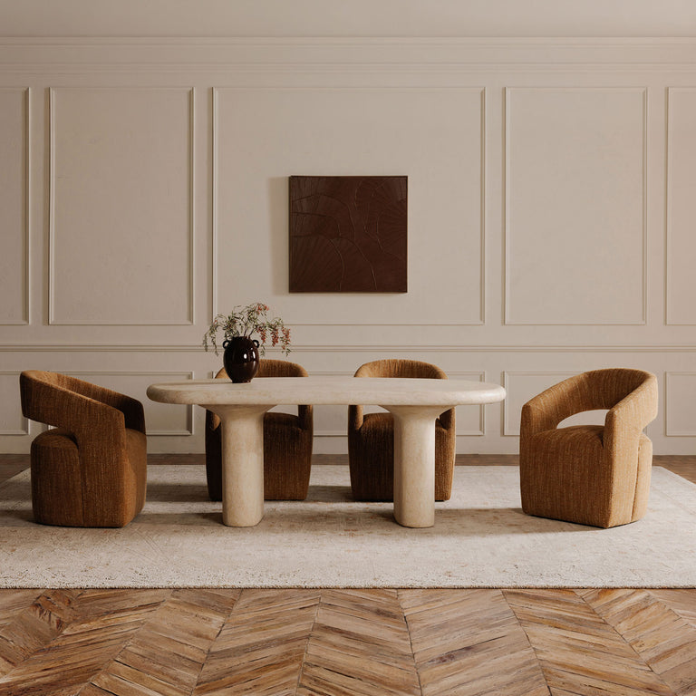 BARROW ROLLING DINING CHAIR AMBER GLOW