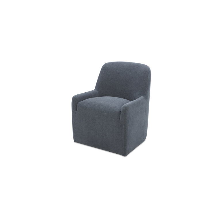 MAISIE ROLLING DINING CHAIR FLECKED OAT