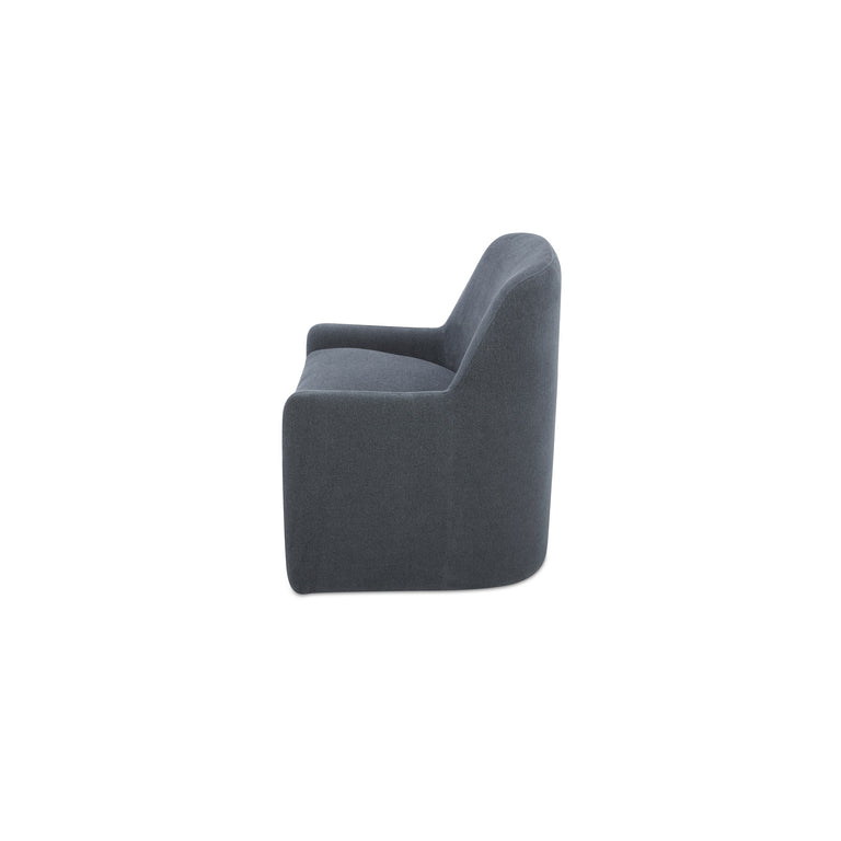 MAISIE ROLLING DINING CHAIR FLECKED OAT