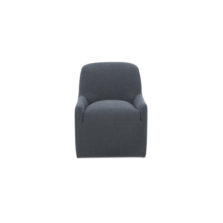 MAISIE ROLLING DINING CHAIR FLECKED OAT
