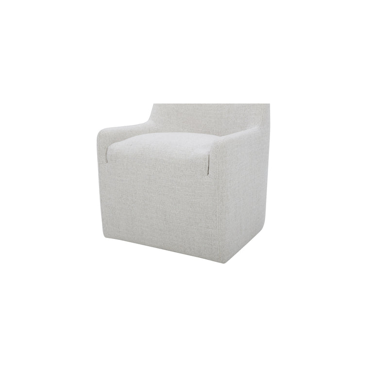 MAISIE ROLLING DINING CHAIR FLECKED OAT
