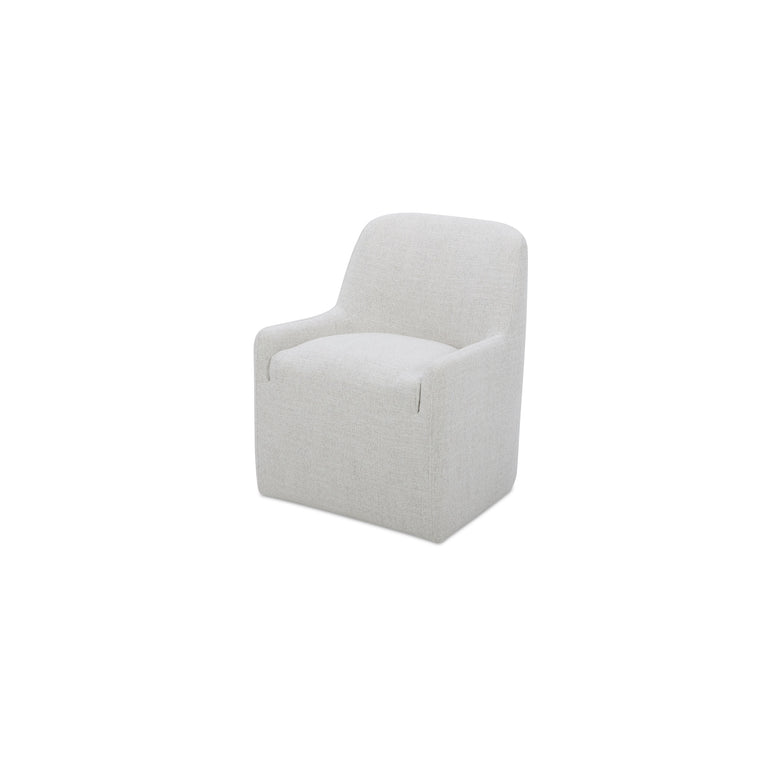 MAISIE ROLLING DINING CHAIR FLECKED OAT