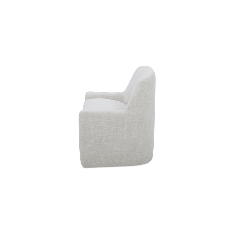 MAISIE ROLLING DINING CHAIR FLECKED OAT