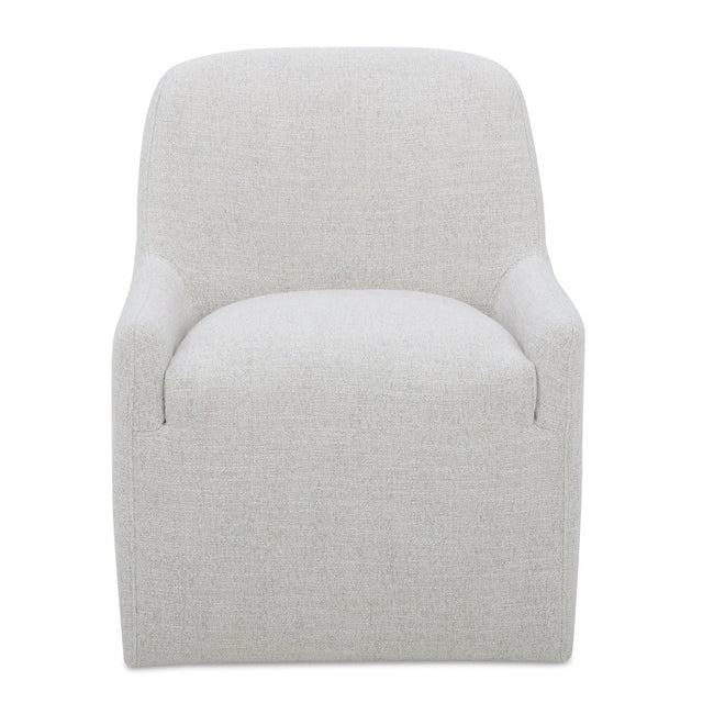 MAISIE ROLLING DINING CHAIR FLECKED OAT