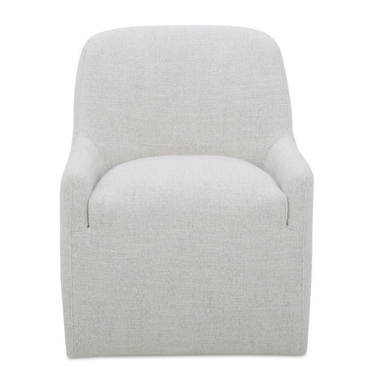 MAISIE ROLLING DINING CHAIR FLECKED OAT