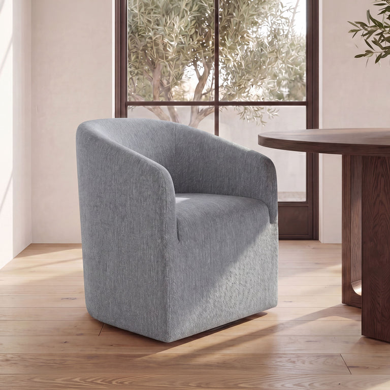 SANDY ROLLING DINING CHAIR GREY