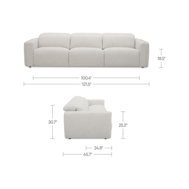 WILDER POWER RECLINER SOFA FLECKED OAT