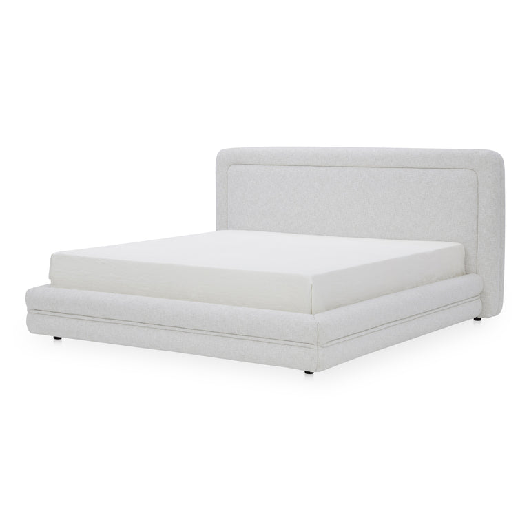 TORY KING BED PEBBLE
