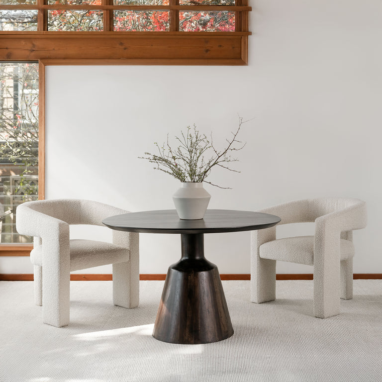 MYRON DINING TABLE DARK BROWN
