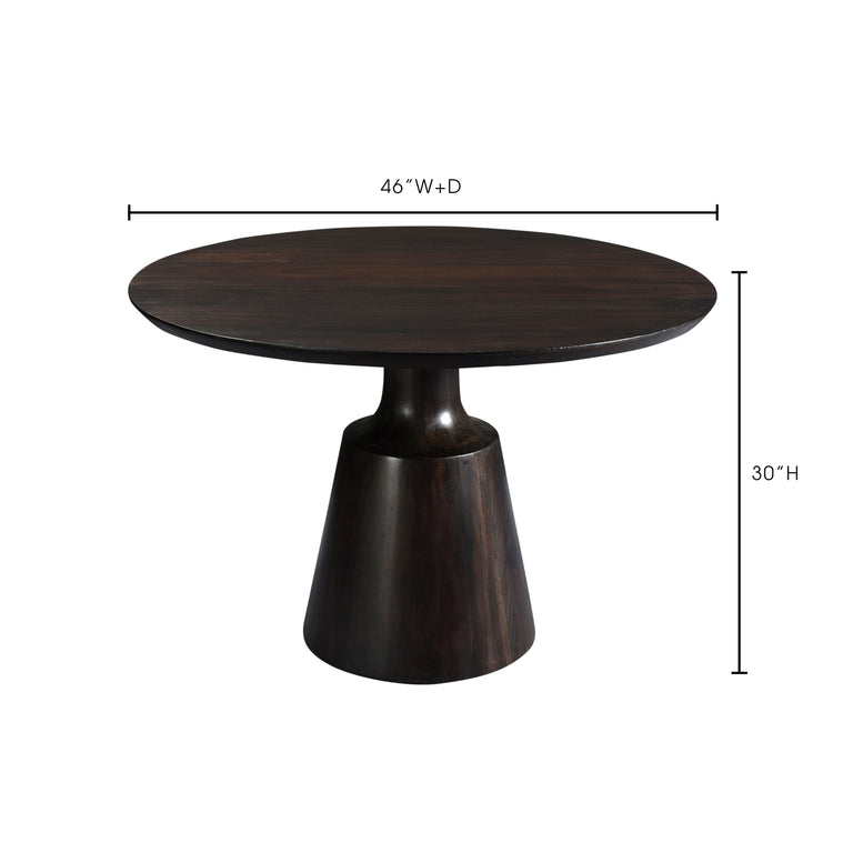 MYRON DINING TABLE DARK BROWN