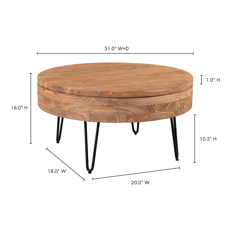 PRIVADO STORAGE COFFEE TABLE NATURAL