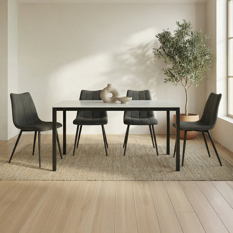 PARSON MARBLE SMALL DINING TABLE WHITE
