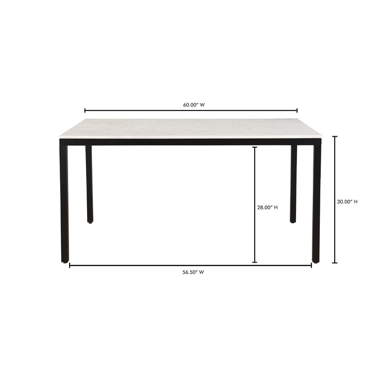 PARSON MARBLE SMALL DINING TABLE WHITE