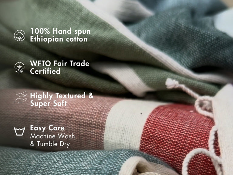 KALAM HANDWOVEN ETHIOPIAN COTTON BATH TOWEL | BATH