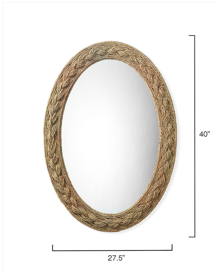 LARK BRAIDED OVAL MIRROR