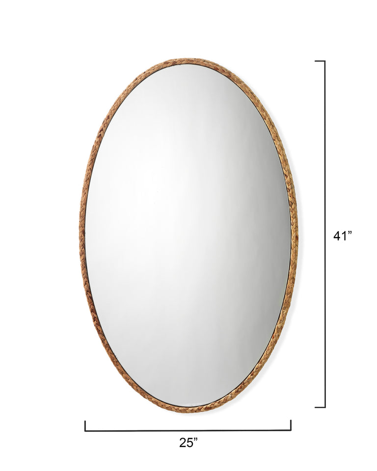 SPARROW BRAIDED OVAL MIRROR