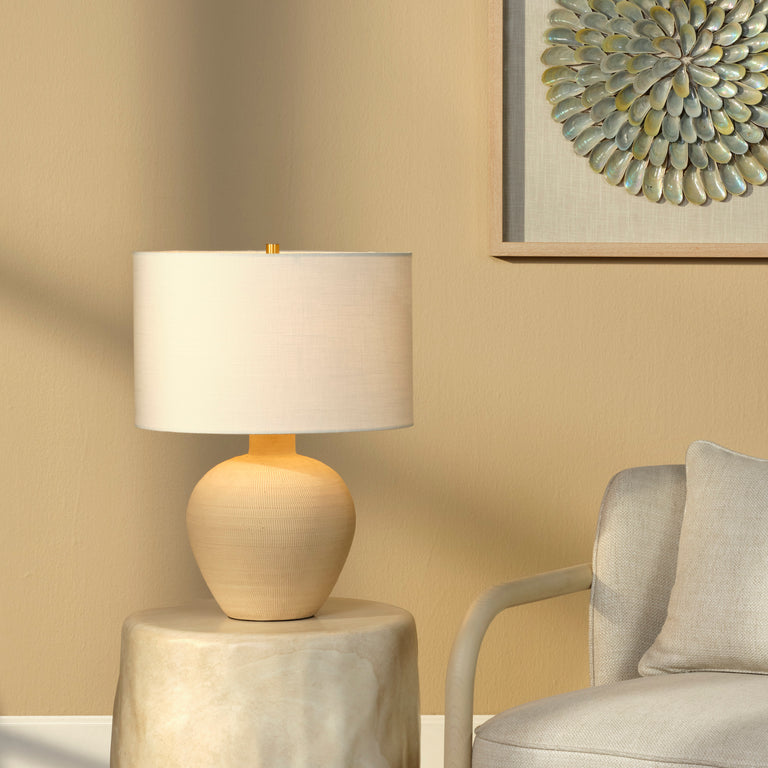 TABLE LAMP, TOASTED CREAM
