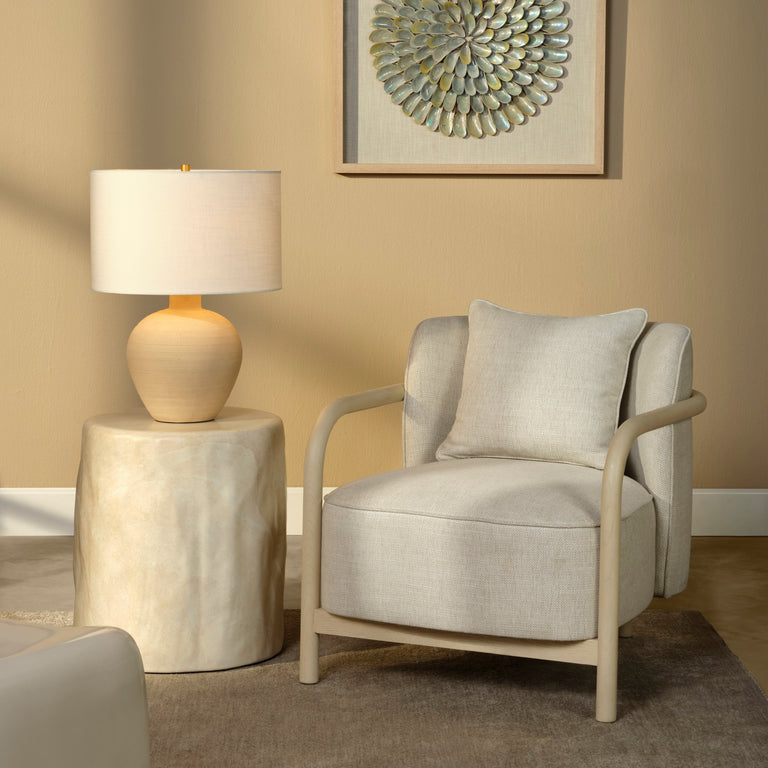 TABLE LAMP, TOASTED CREAM