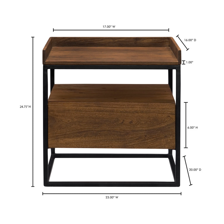 VANCOUVER SIDE TABLE LIGHT BROWN