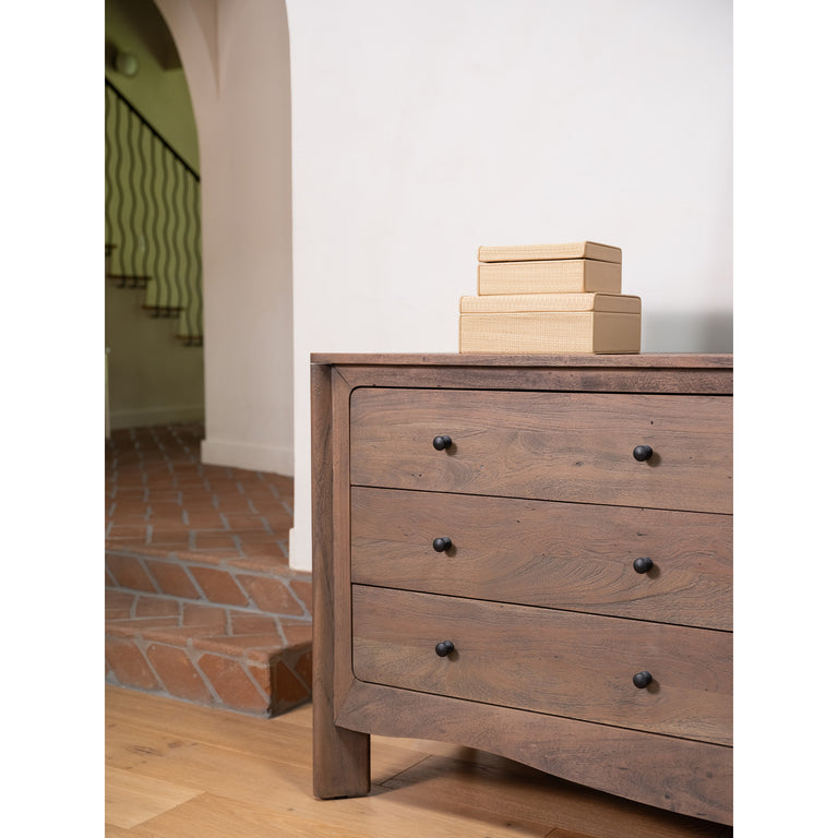 MABEL 6 DRAWER DRESSER DARK BROWN