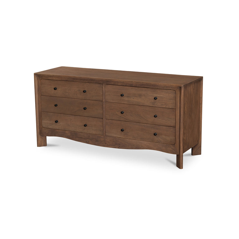 MABEL 6 DRAWER DRESSER DARK BROWN