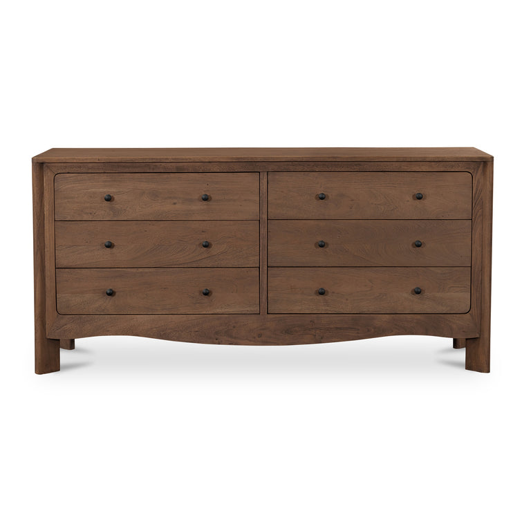 MABEL 6 DRAWER DRESSER DARK BROWN