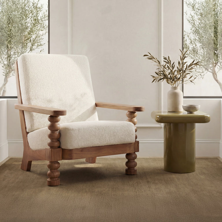 INGRID ACCENT CHAIR OFF WHITE