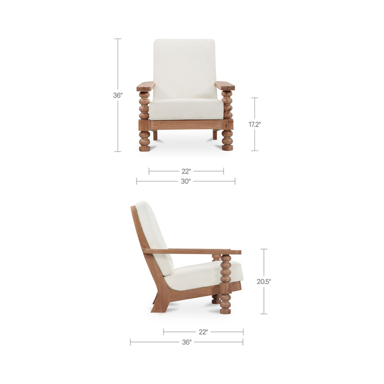 INGRID ACCENT CHAIR OFF WHITE