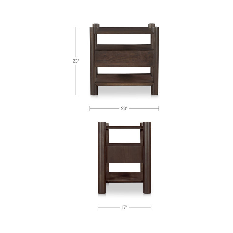 DEVIN NIGHTSTAND BROWN