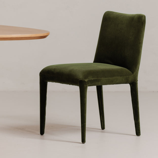 CALLA DINING CHAIR GREEN VELVET - SET OF TWO
