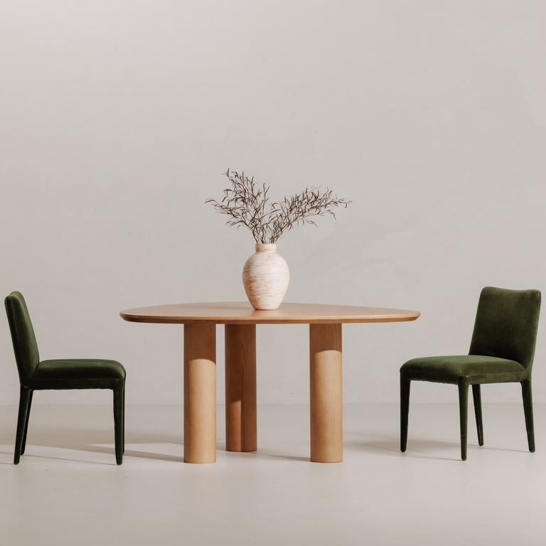 CALLA DINING CHAIR GREEN VELVET - SET OF TWO
